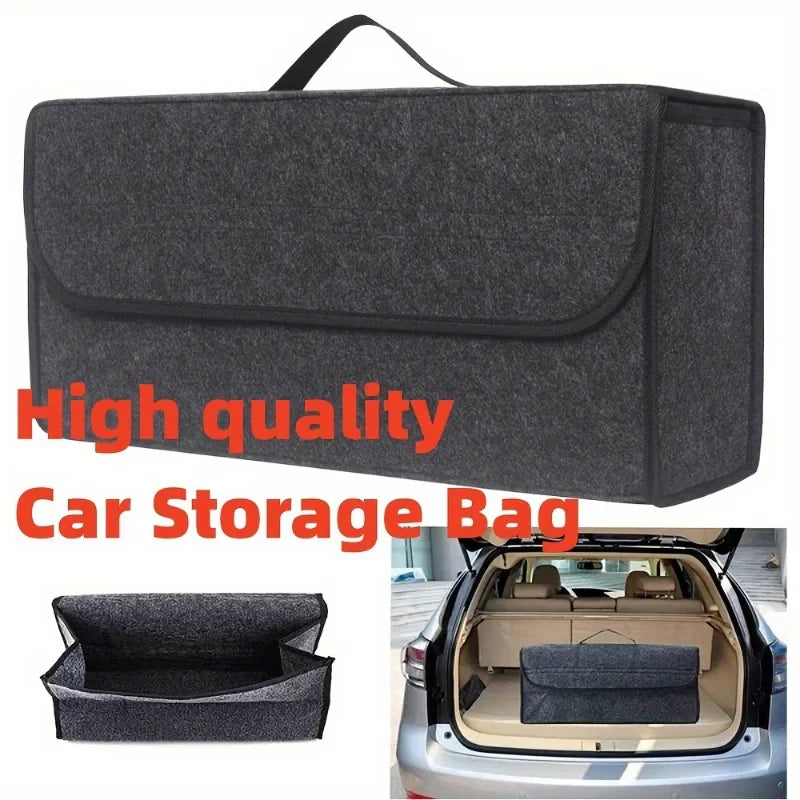 Car Storage Bag Organizer Trunk Anti Slip (Gray)