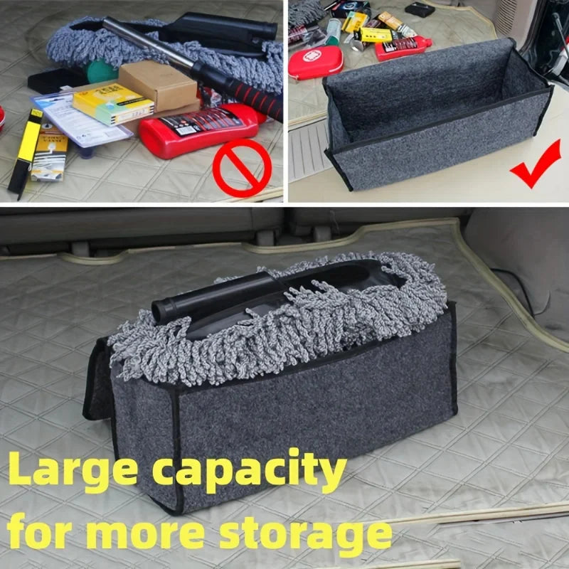 Car Storage Bag Organizer Trunk Anti Slip (Gray)