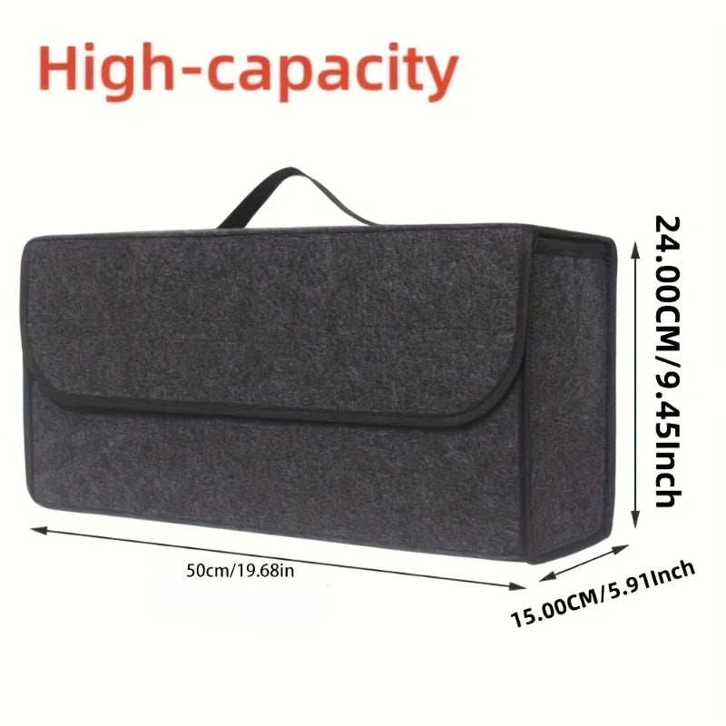 Car Storage Bag Organizer Trunk Anti Slip (Gray)